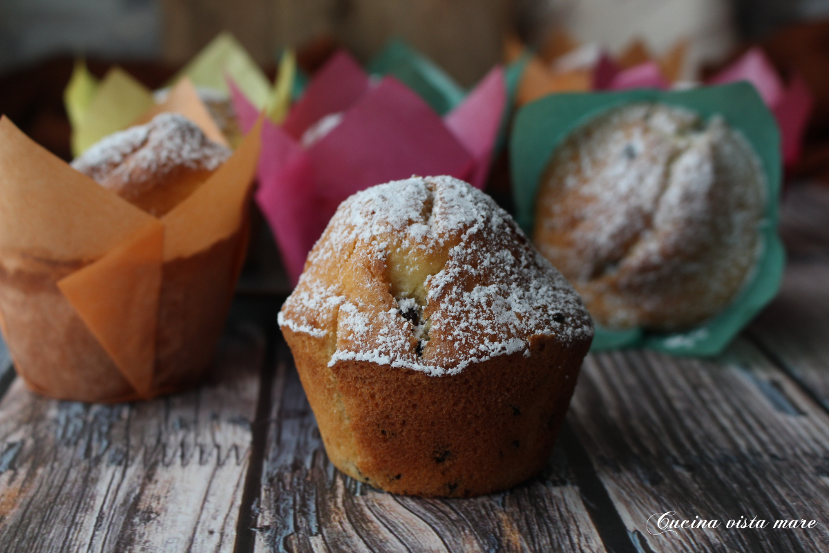 Muffin al mascarpone Cucina vista mare