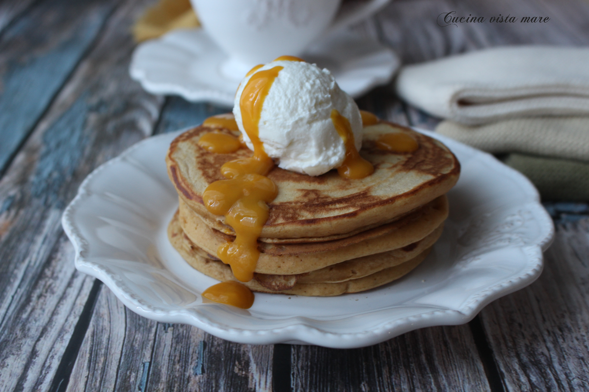 Pancakes al mango senza zucchero Cucina vista mare