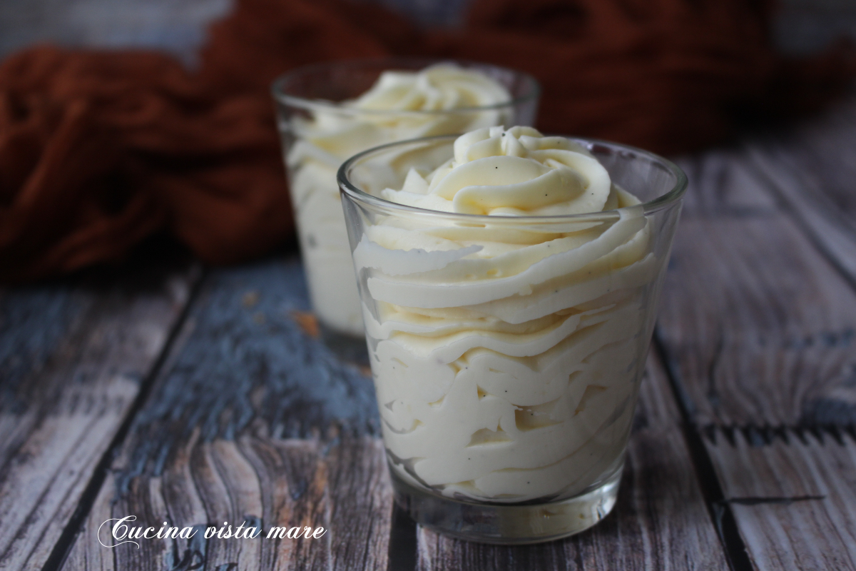 Crema diplomatica al mascarpone Cucina vista mare