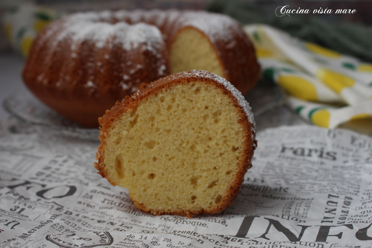 Ciambella yogurt e limone Cucina vista mare