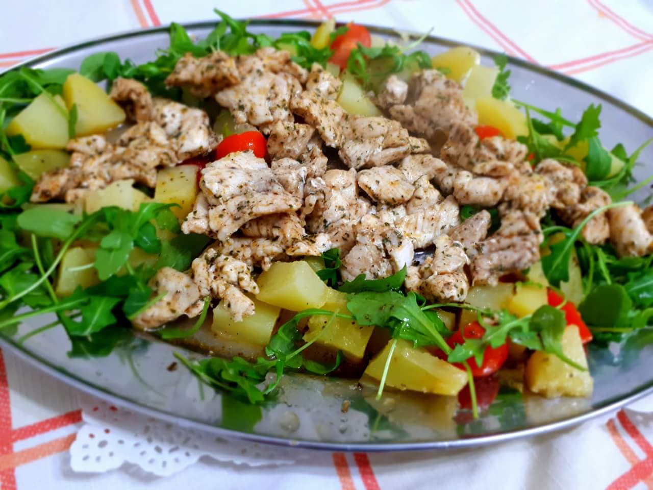 Pollo con insalata tiepida di patate - Cuciniamocolbimby