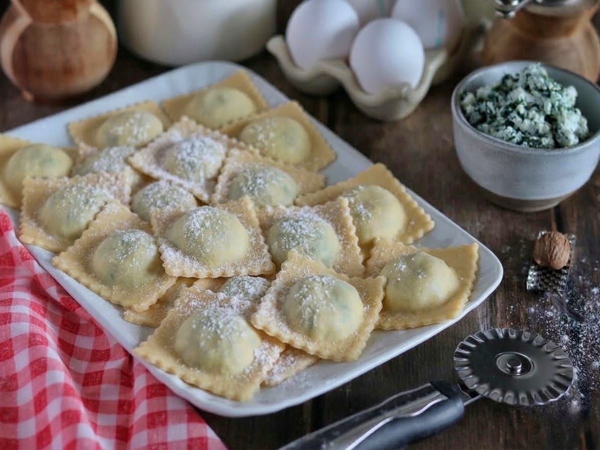 Ravioli di ricotta e spinaci