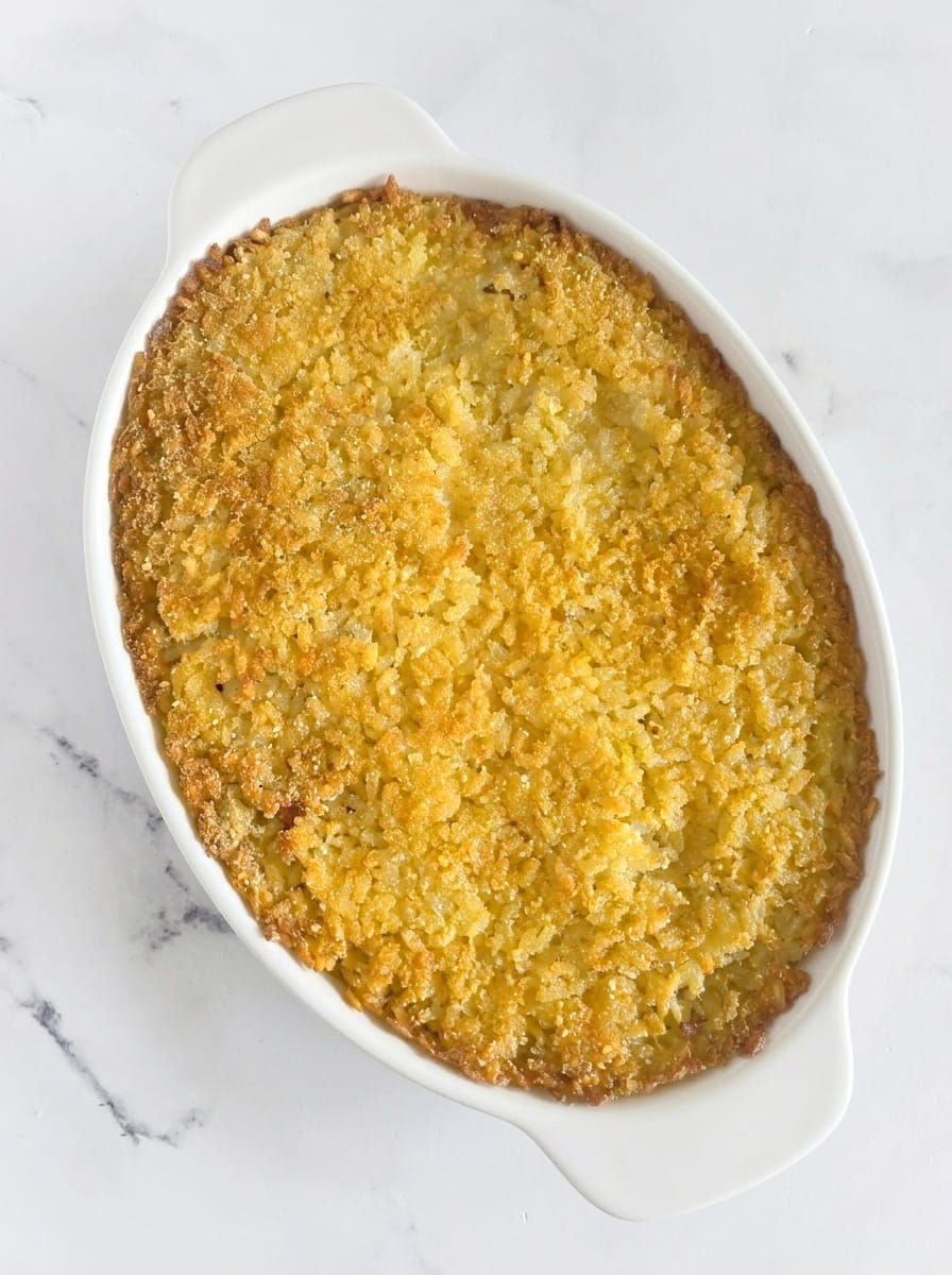 Sformato di riso al forno con prosciutto e mozzarella