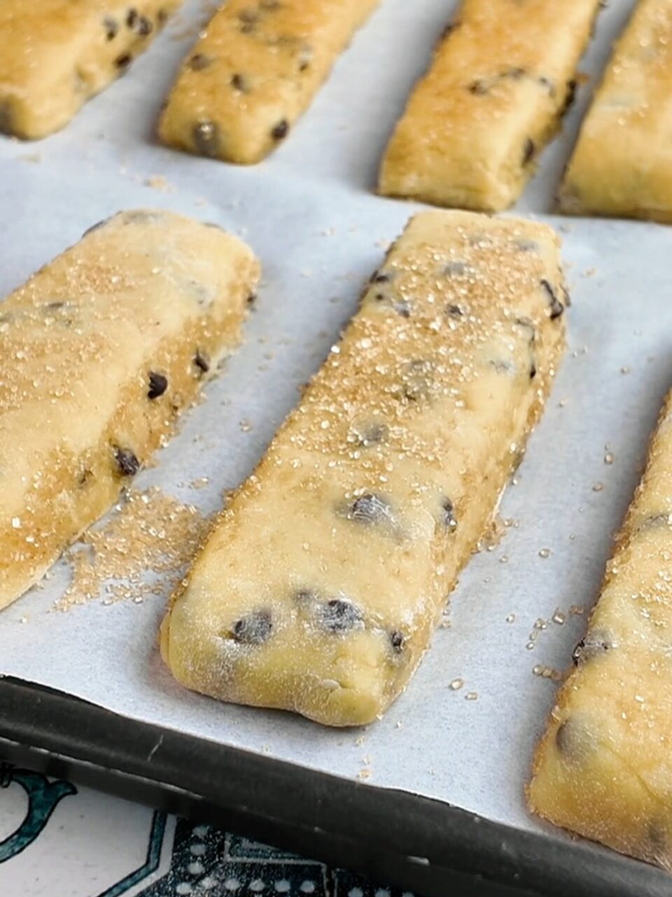 Biscottoni da inzuppo con gocce di cioccolato
