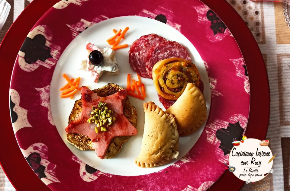 Antipasto segnaposto per Natale di terra