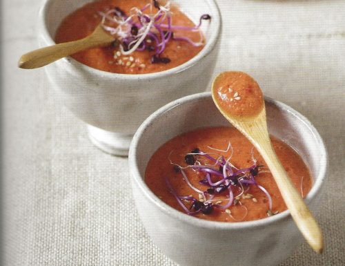 Zuppetta cruda di pomodori e peperoni