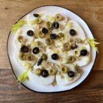 carpaccio di mozzarella di bufala olive sedano e pinoli