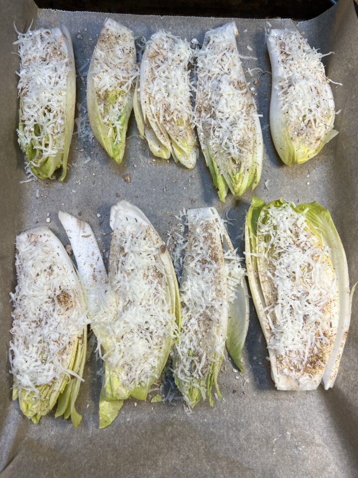 Indivia belga gratinata in forno leggera e gustosa