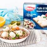 Insalata d farro con pepite di merluzzo al limone