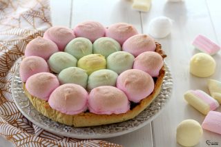 Torta marshmallow e crema pasticcera al cioccolato