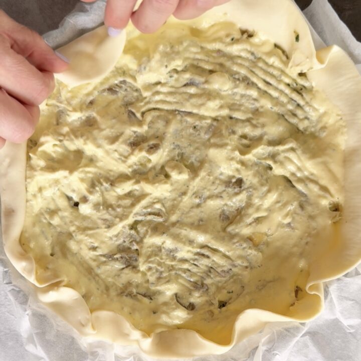 Torta salata ai carciofi e ricotta