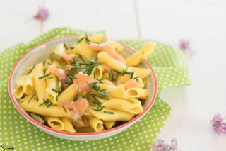 Pasta salmone e asparagi