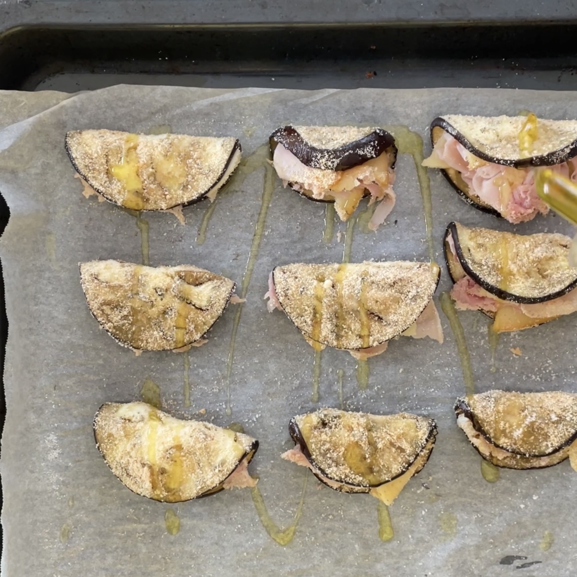 MELANZANE AL FORNO con prosciutto cotto e scamorza ricetta involtini