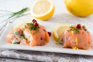 Tortini al salmone e insalata russa