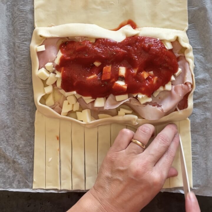 strudel salato prosciutto e formaggio