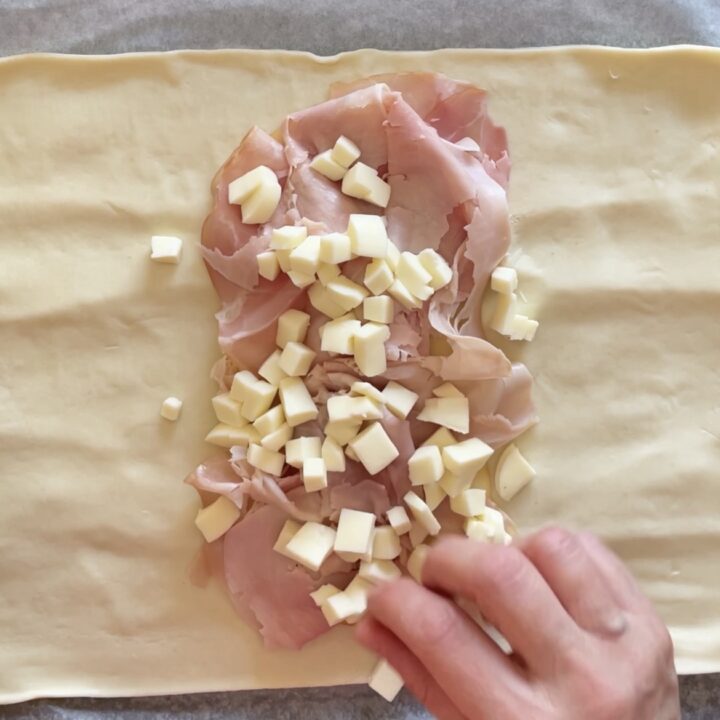 strudel salato prosciutto e formaggio