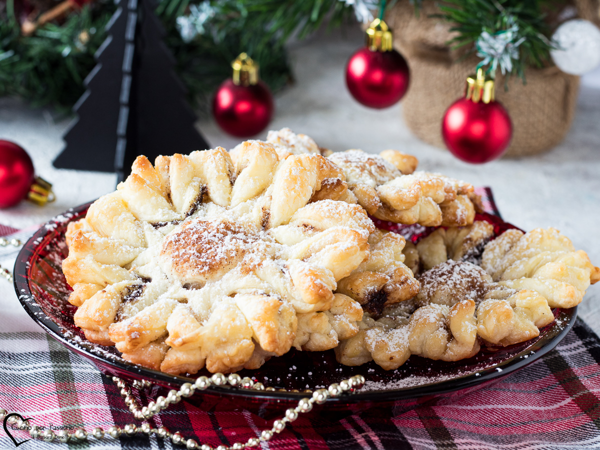 fiocco di neve di pasta sfoglia ricetta dolce veloce alla cannella