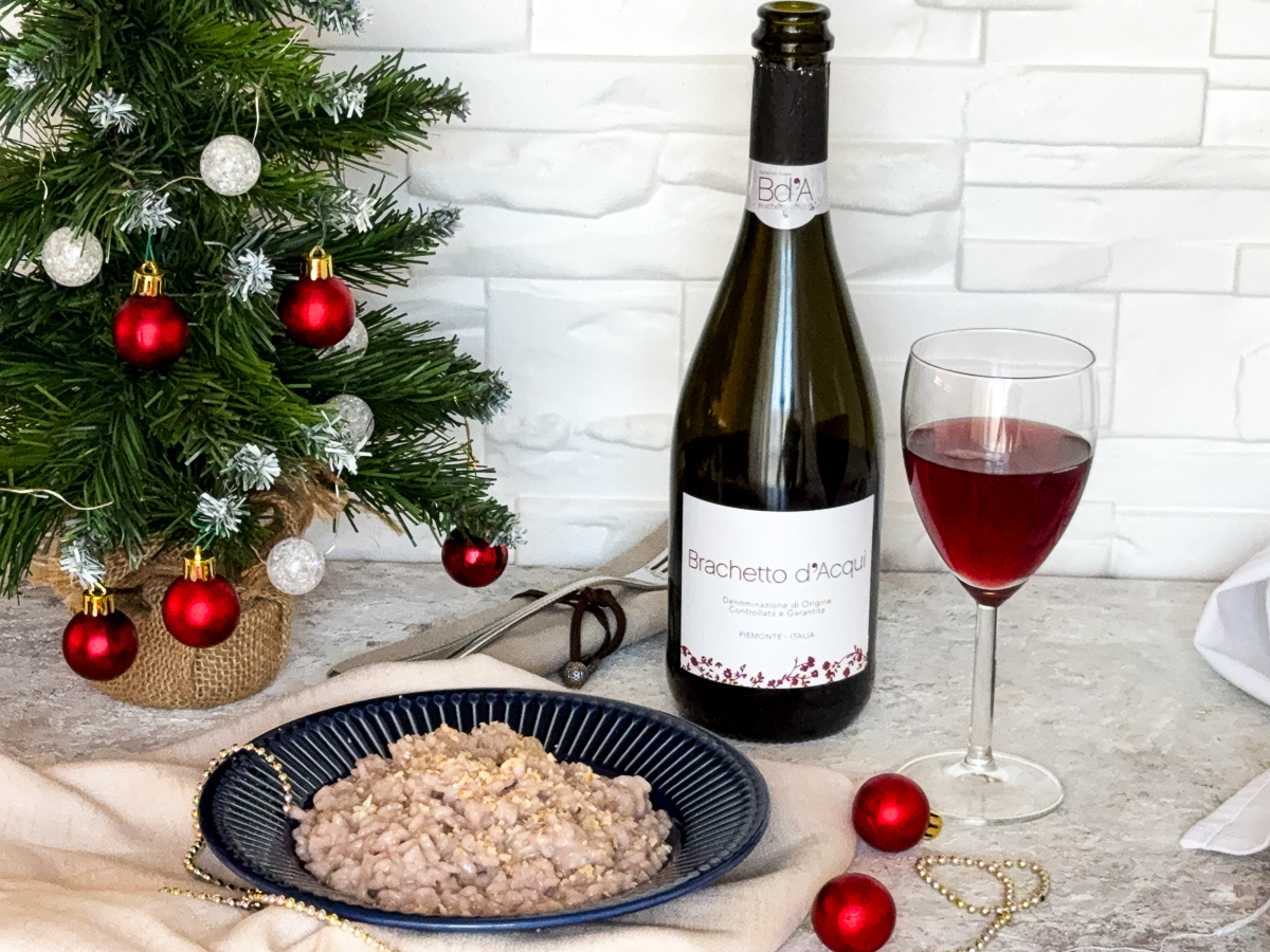 Risotto al Brachetto d’Acqui e gorgonzola
