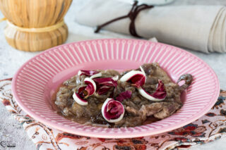 fettine di vitello con radicchio