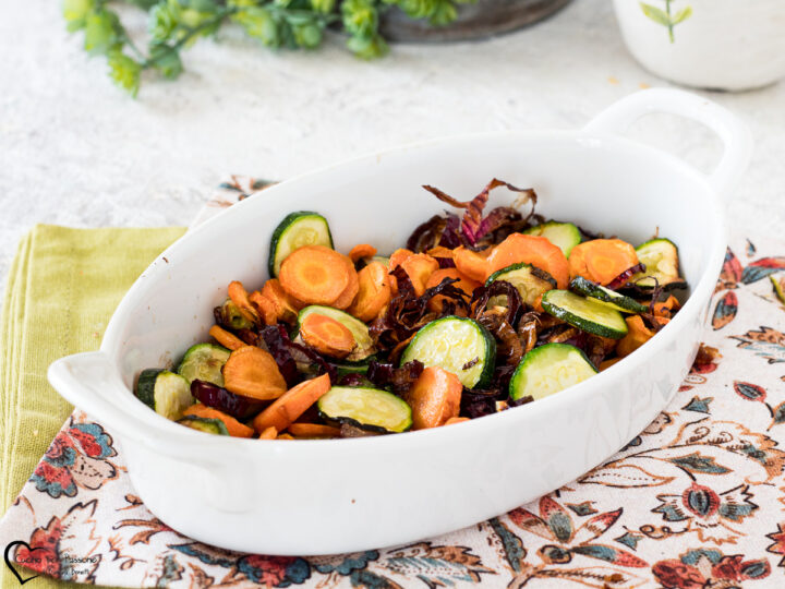 zucchine e carote al forno