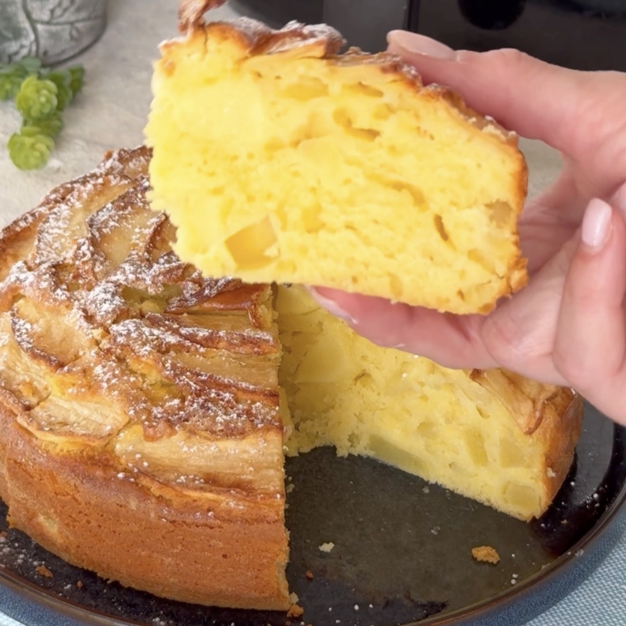 torta di mele e yogurt friggitrice ad aria ricetta dolce cottura airfryer