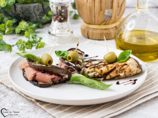 Antipasto con melanzane grigliate