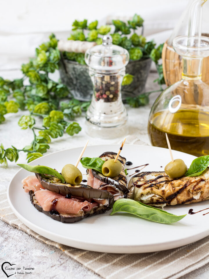 Antipasto con melanzane grigliate