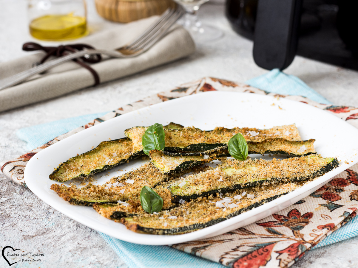 Zucchine gratinate in friggitrice ad aria