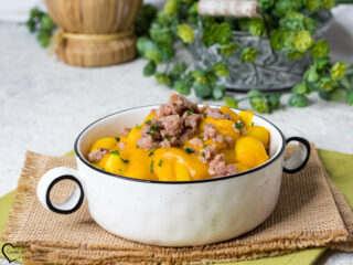 Gnocchi con zucca e salsiccia