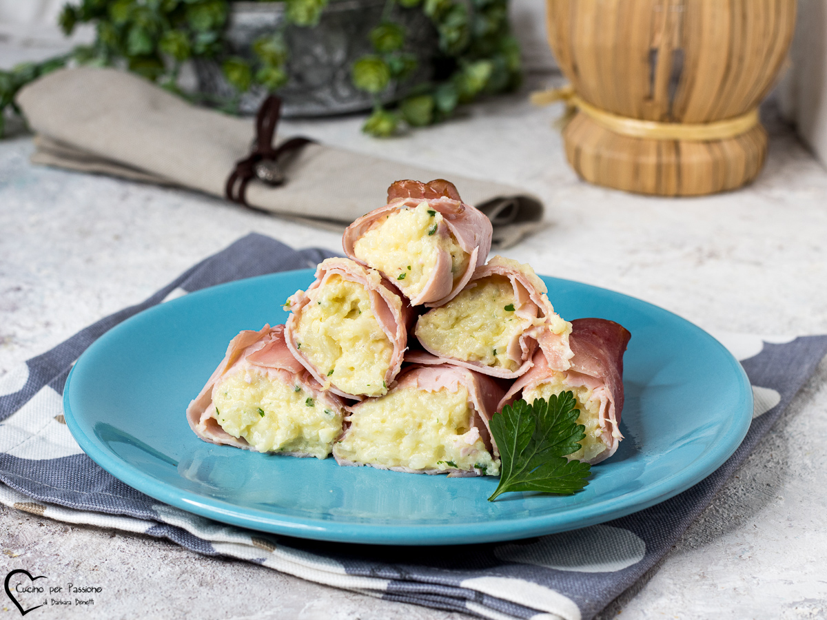 involtini prosciutto cotto e patate