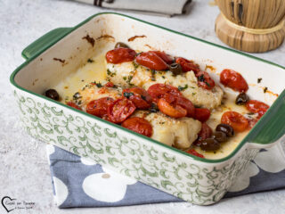 merluzzo al forno con pomodorini