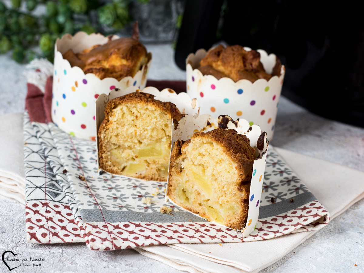 muffin alle mele in friggitrice ad aria