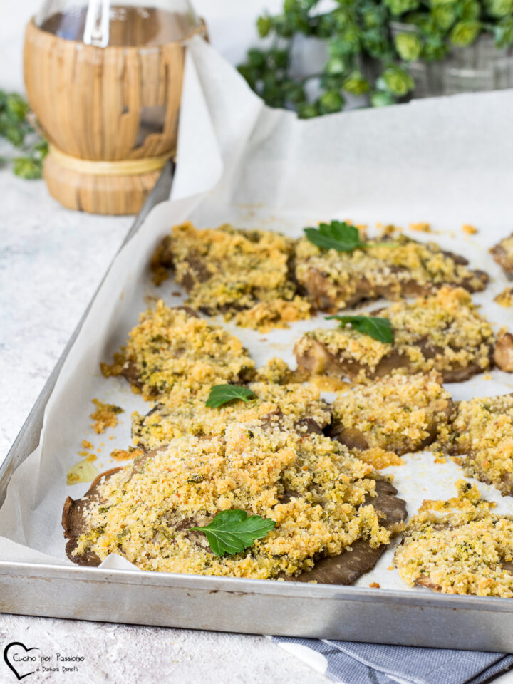funghi pleurotus al forno gratinati