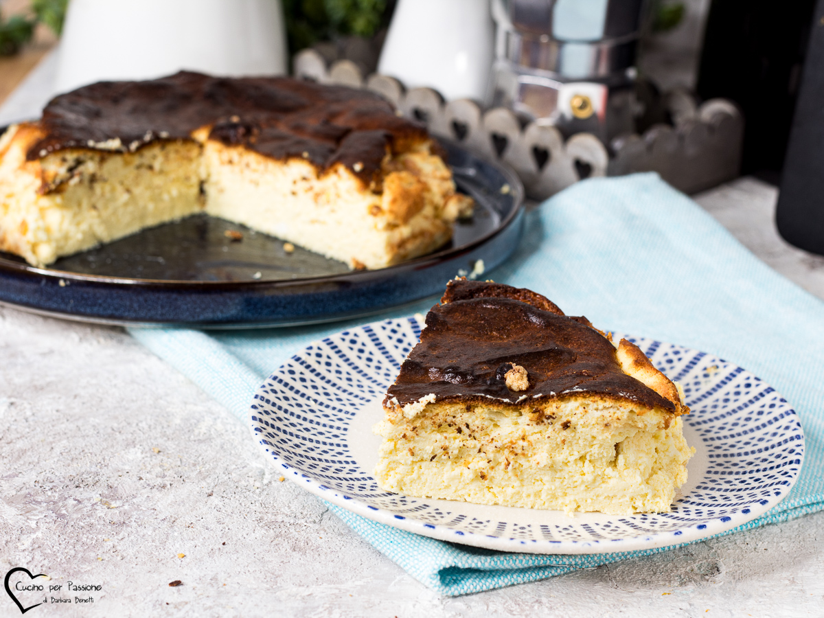 Torta di ricotta in friggitrice ad aria senza farina