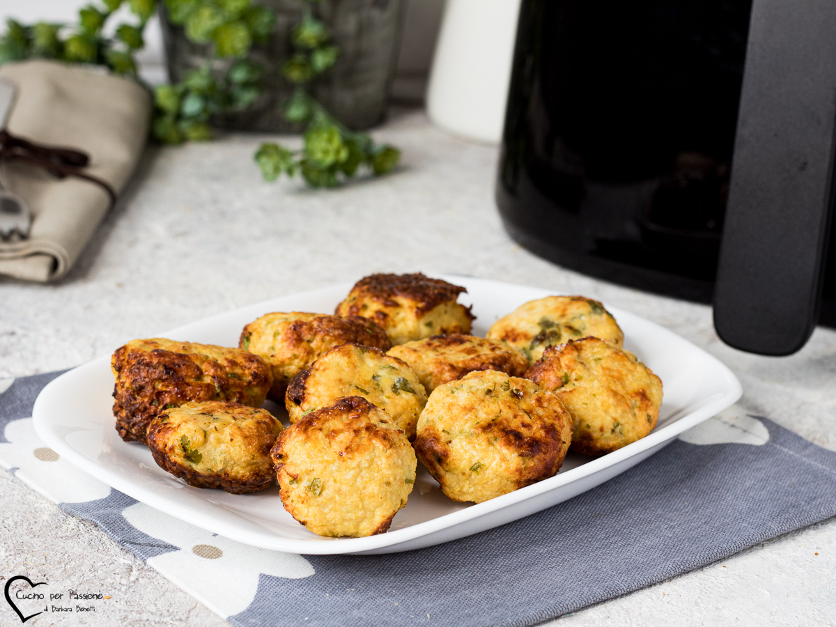 polpette di pollo in friggitrice ad aria
