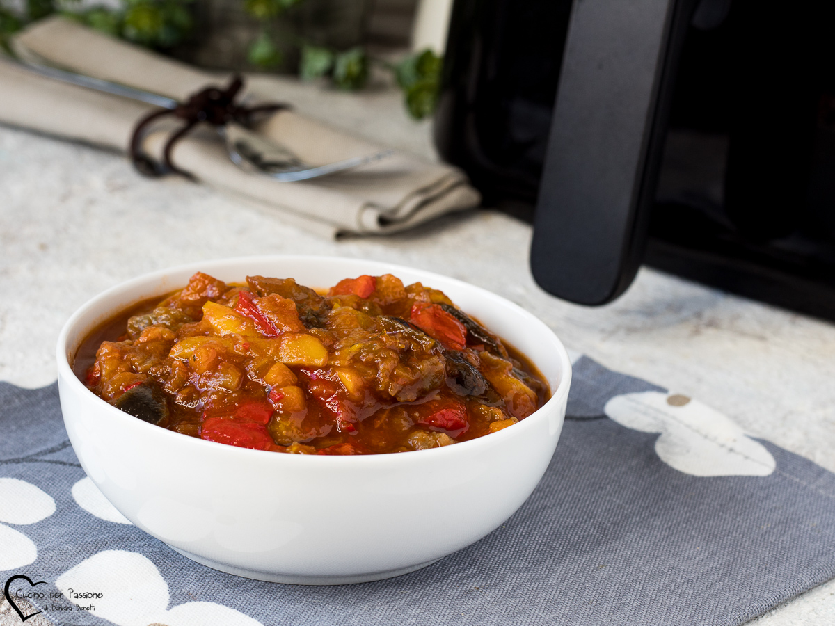 peperonata in friggitrice ad aria