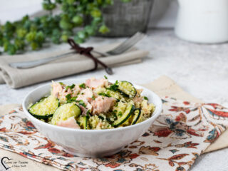 cous cous con salmone e zucchine