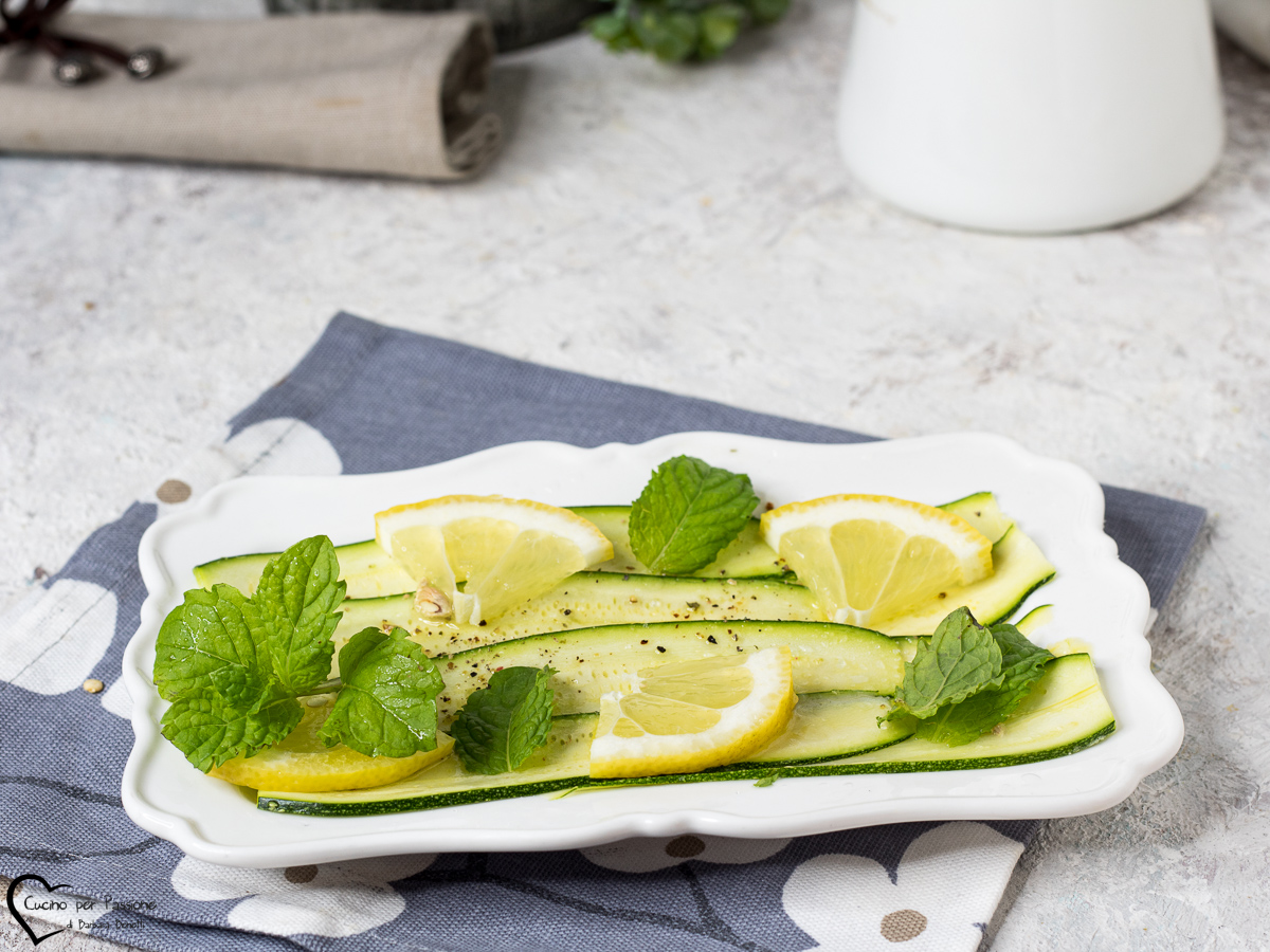 carpaccio di zucchine crude