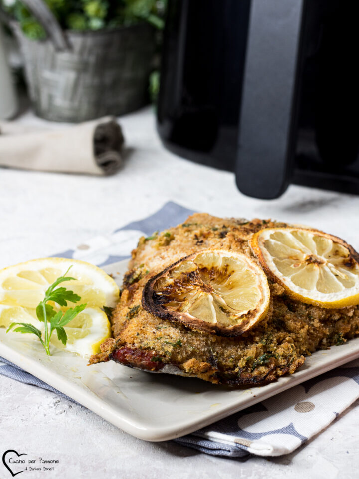 filetto di tonno in friggitrice ad aria