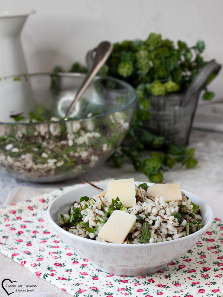 Insalata di riso con rucola e sfilacci