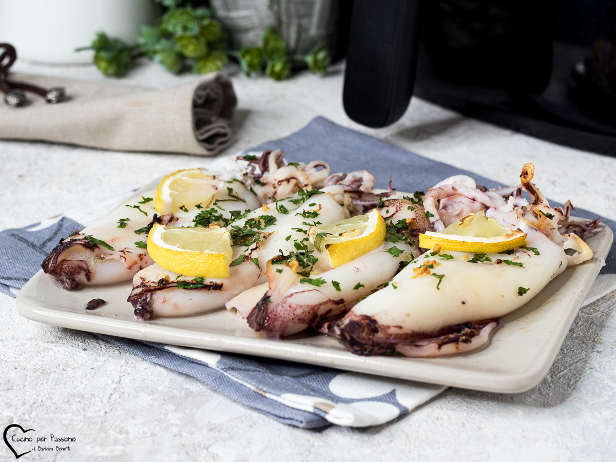 Calamari in friggitrice ad aria light senza panatura