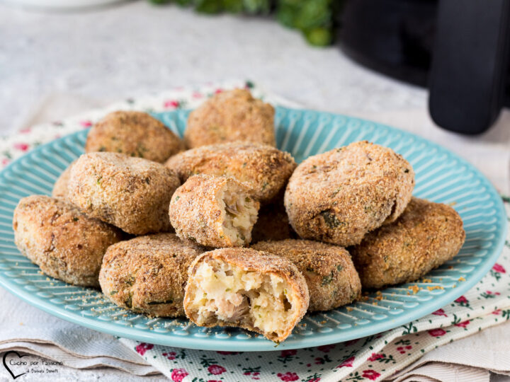 Polpette di tonno in friggitrice ad aria
