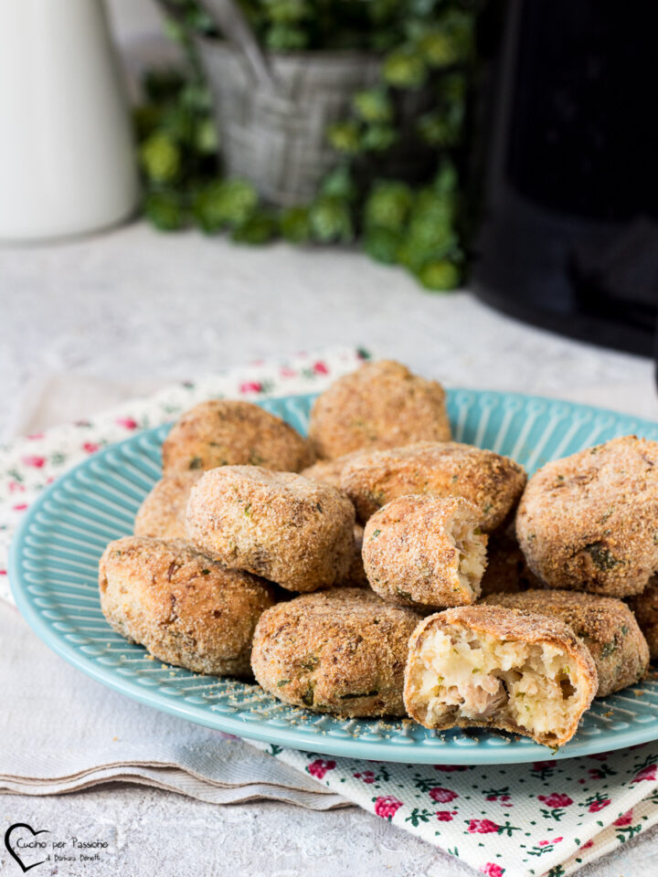 Polpette di tonno in friggitrice ad aria