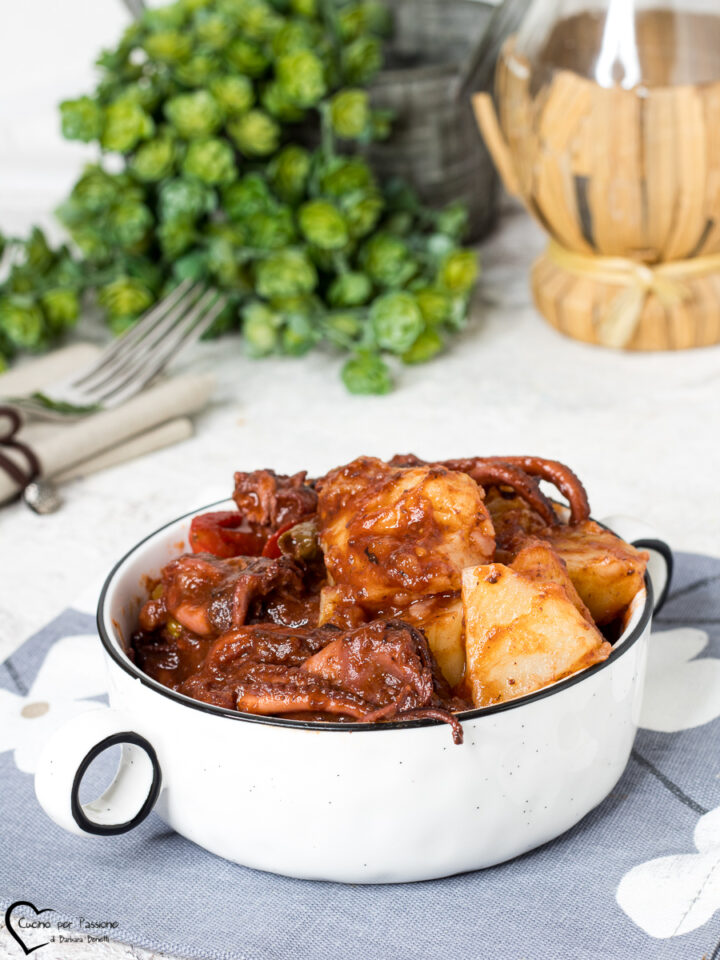 polpo in umido con patate