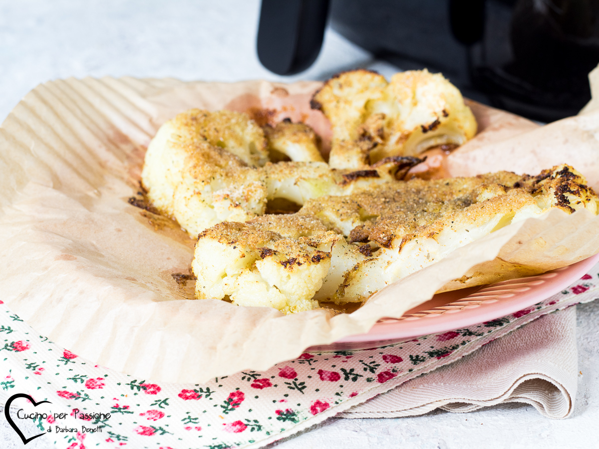 cavolfiore gratinato in friggitrice ad aria