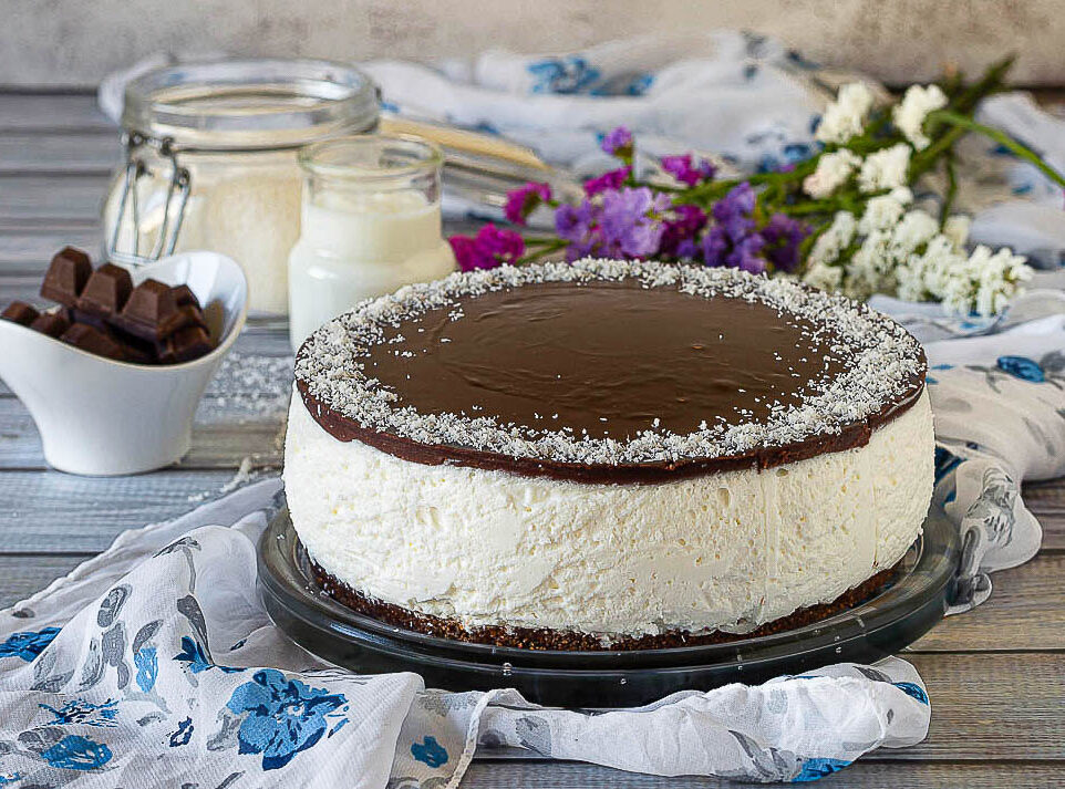 cheesecake cocco e cioccolato