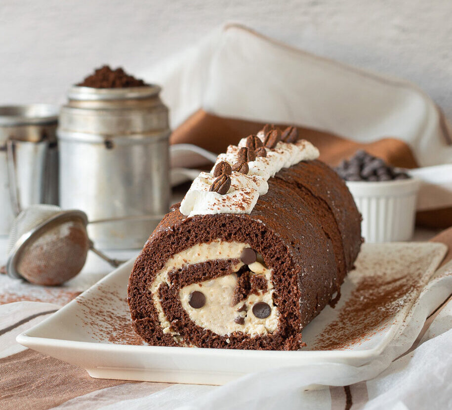rotolo al cioccolato mascarpone e caffè