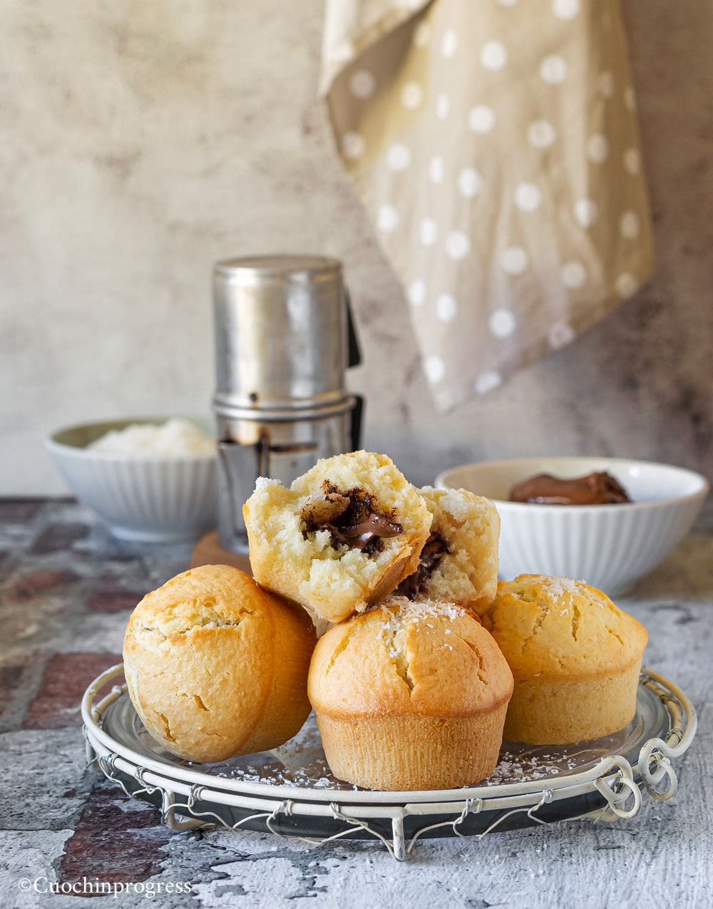 muffin cocco e nutella