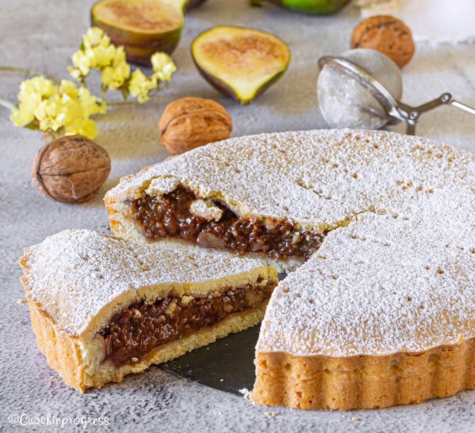 crostata di fichi e noci