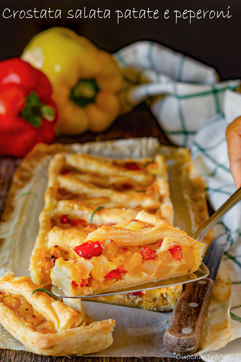 crostata salata patate e peperoni